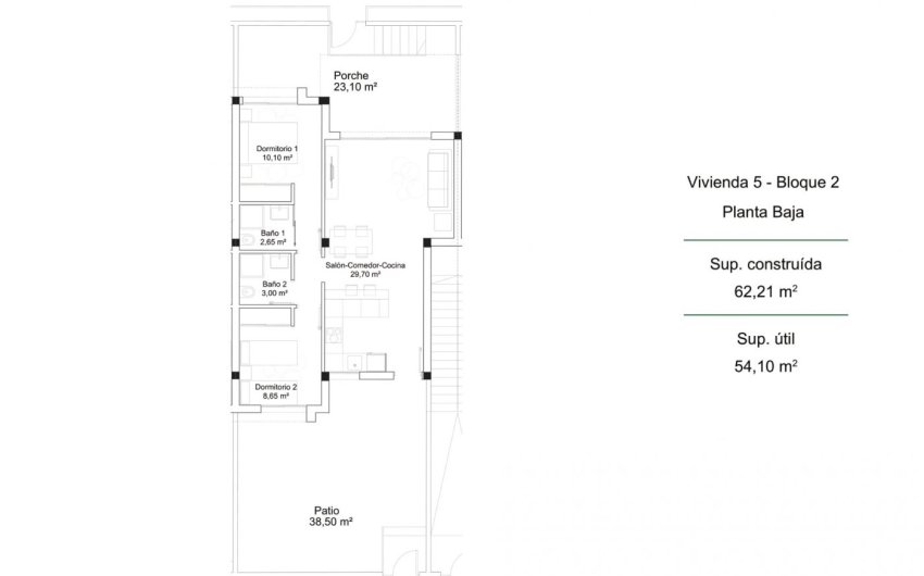 New Build - Bungalow -
Orihuela Costa - PAU 26