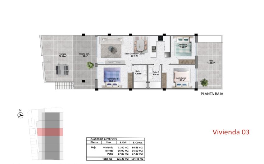 New Build - Bungalow -
Pilar de la Horadada - pueblo