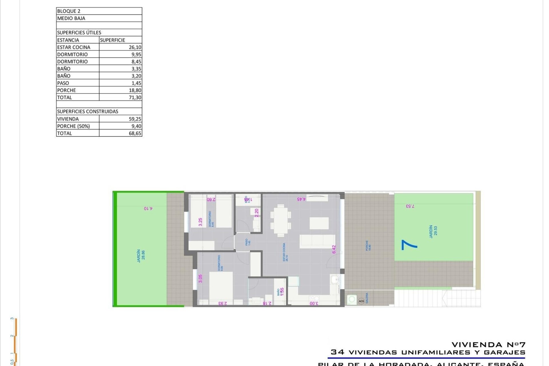 New Build - Bungalow -
Pilar de la Horadada - pueblo