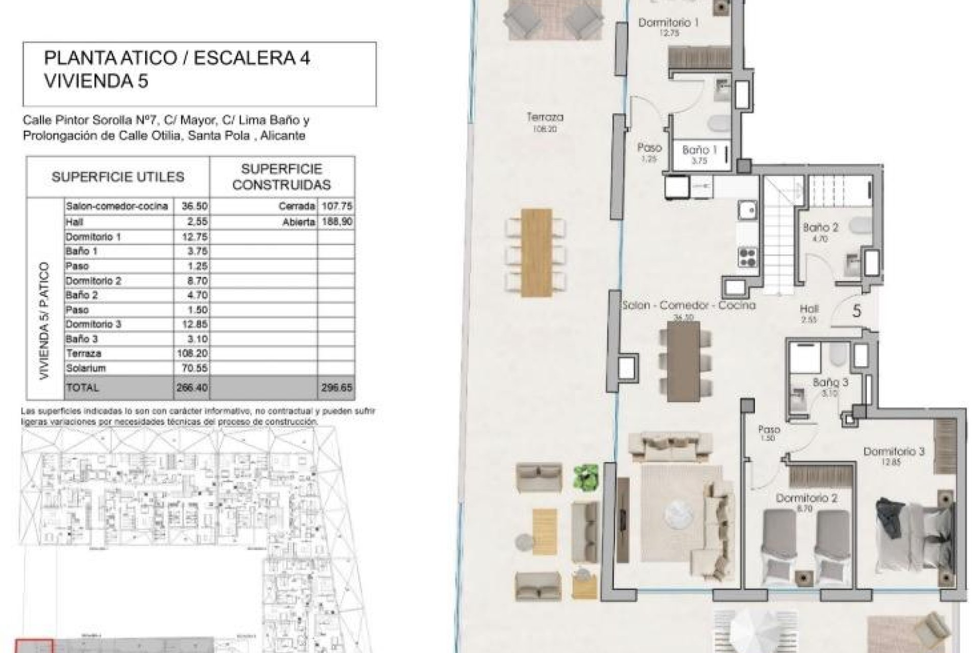 Nieuwbouw Woningen - Penthouse -
Santa Pola - Estacion de autobuses