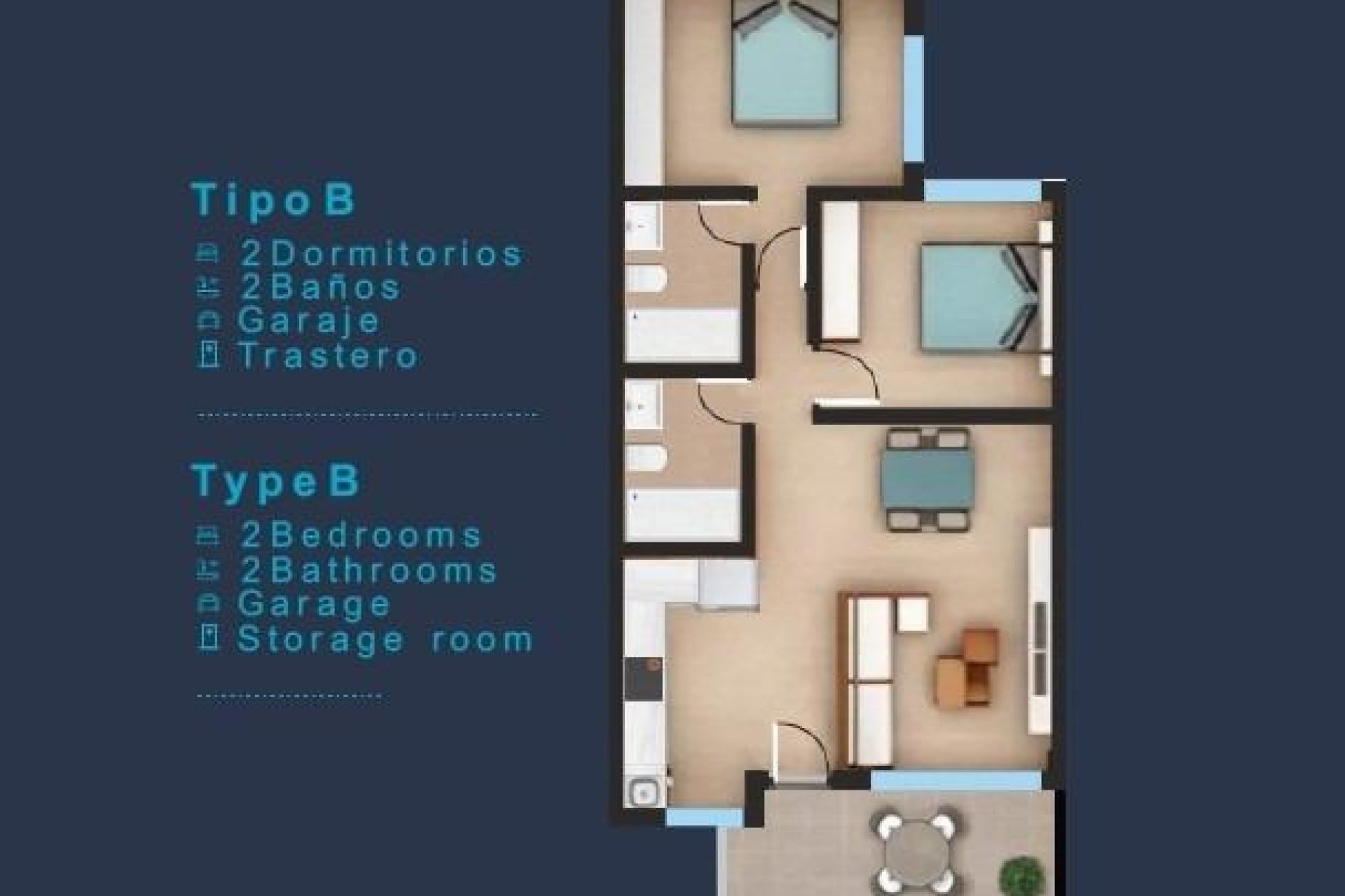 Nieuwbouw Woningen - Top Floor Bungalow -
San Pedro del Pinatar - Los Pinos