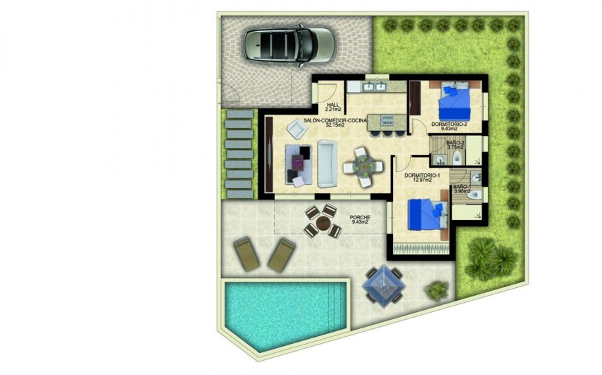 Nieuwbouw Woningen - Villa -
Benijofar - Polideportivo