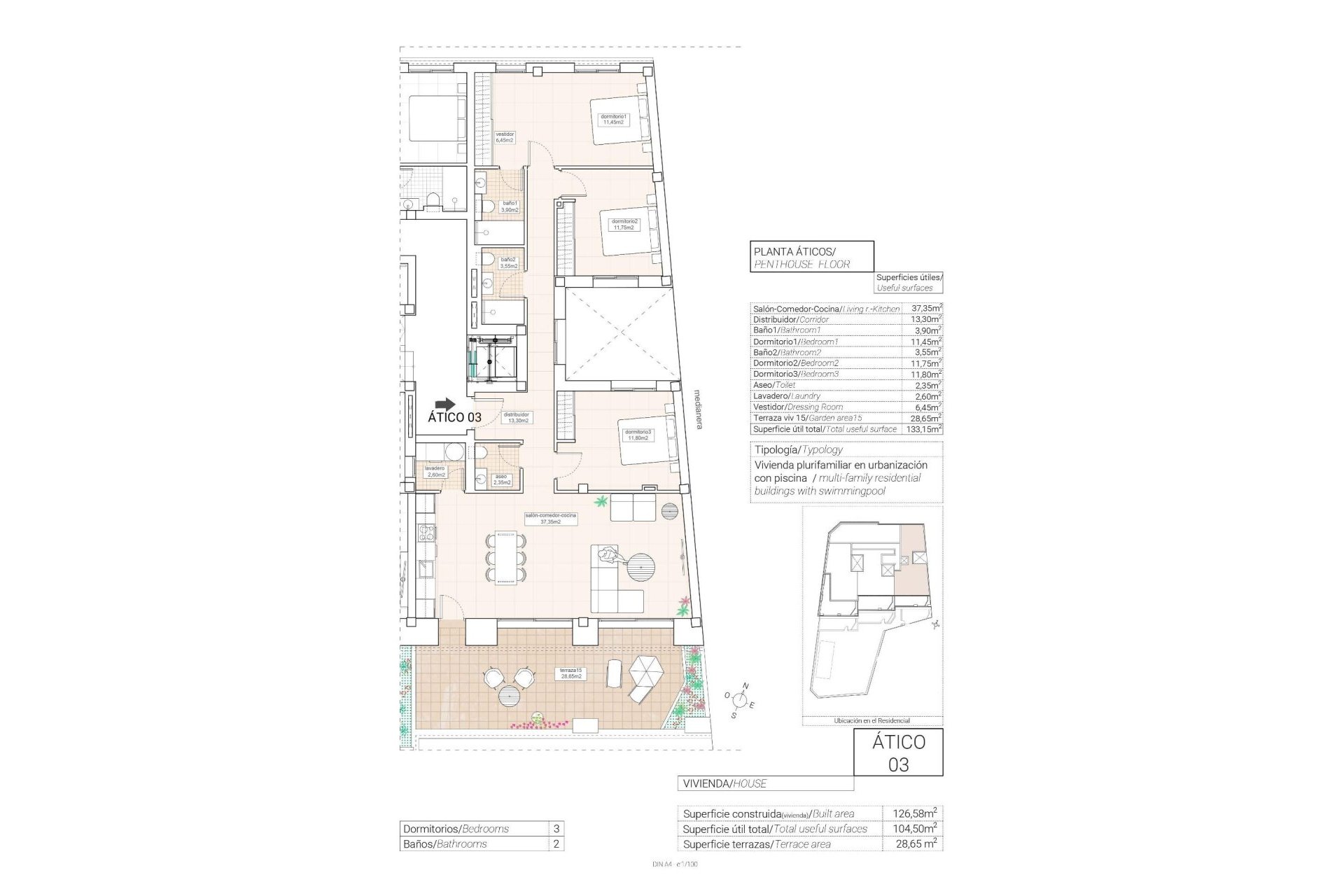 Nouvelle construction - Attique -
Hondón de las Nieves - Pueblo