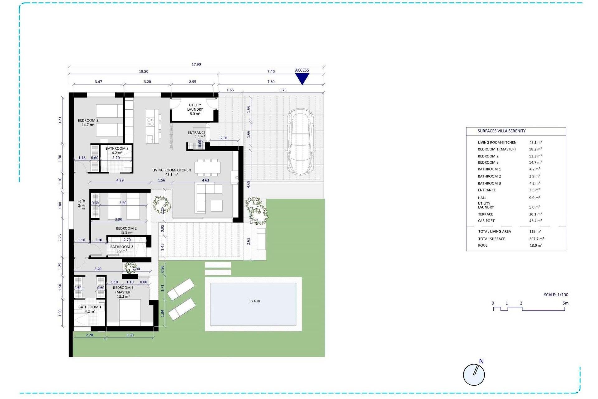 Nouvelle construction - Villa -
Baños y Mendigo - Altaona Golf