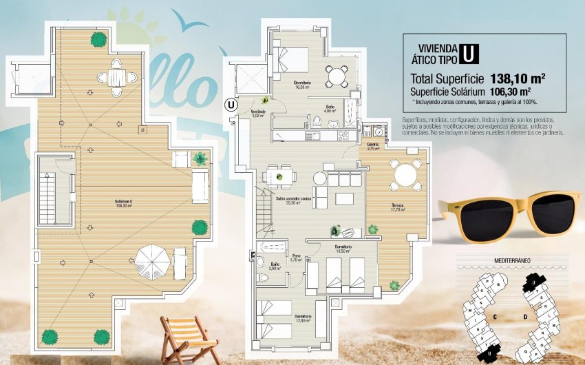 Obra nueva - Ático -
La Manga del Mar Menor - La Manga