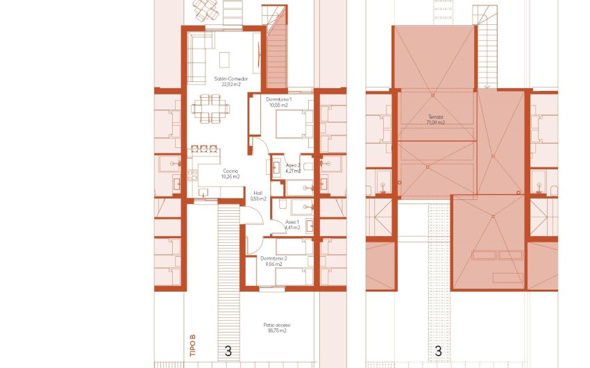 Obra nueva - Town House -
Baños y Mendigo - Altaona Golf