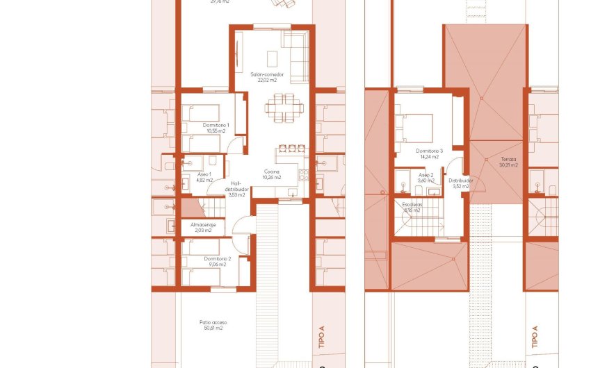 Obra nueva - Town House -
Baños y Mendigo - Altaona Golf