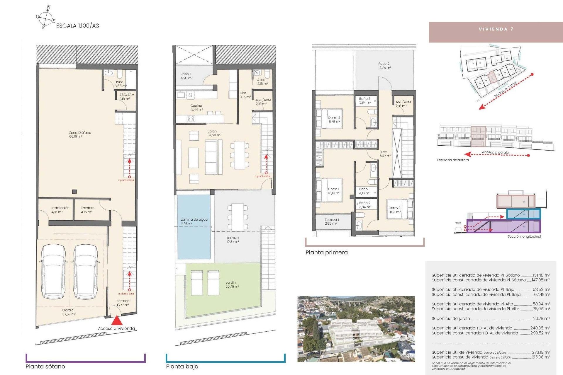 Obra nueva - Town House -
Málaga - Pedregalejo