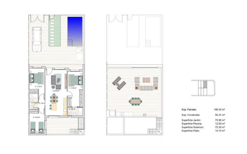 Obra nueva - Town House -
San Javier - Parque del doce