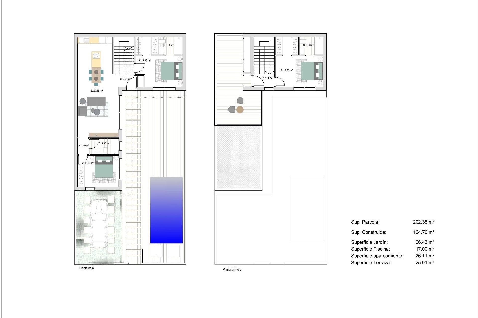 Obra nueva - Town House -
San Javier - Parque del doce