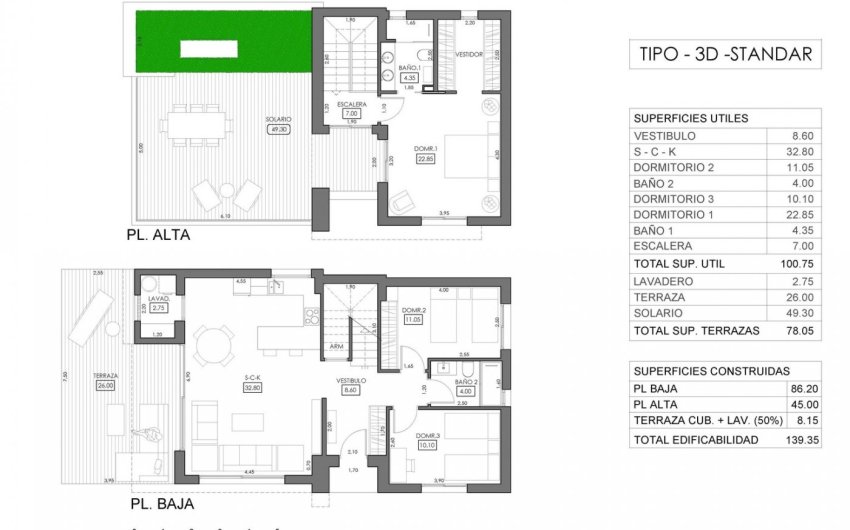 Obra nueva - Villa -
Orihuela Costa - La Ciñuelica