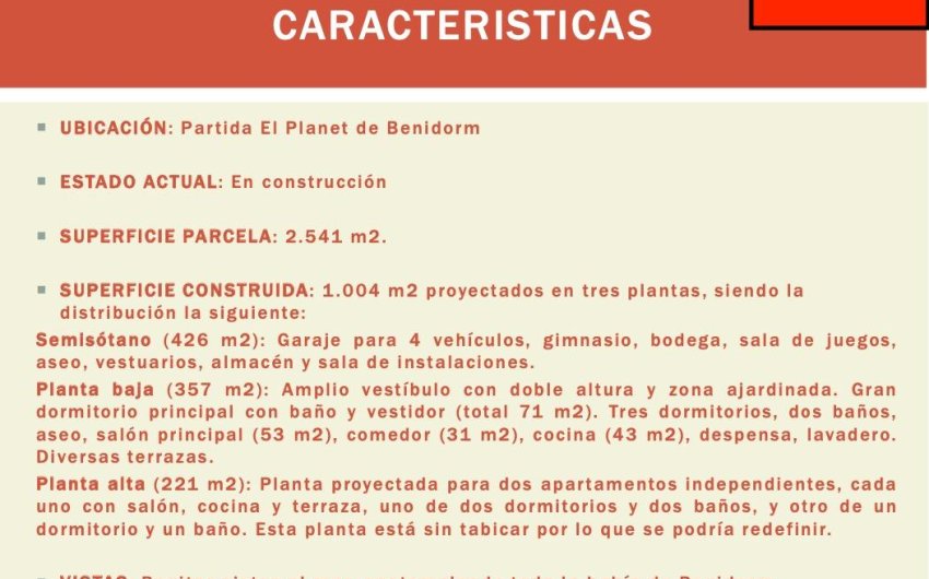 Reventa - Villa -
Benidorm - Urbanizaciones