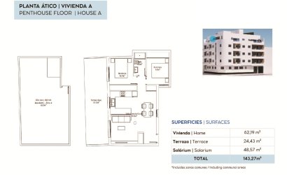 Nouvelle construction - Attique -
Torrevieja - pueblo